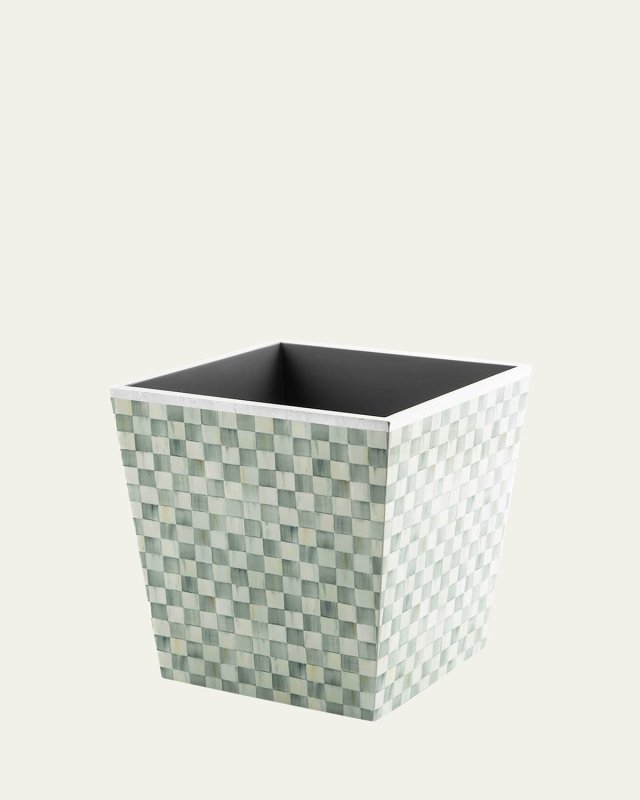 Sterling Check Lacquer Waste Bin